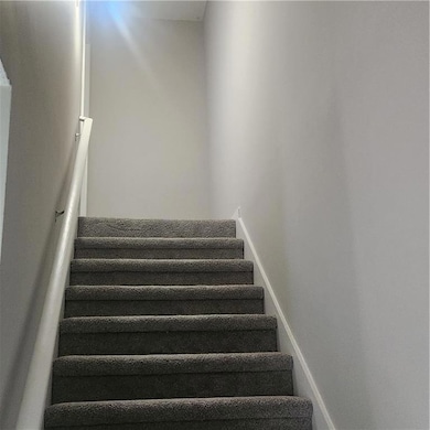 View of back stairway