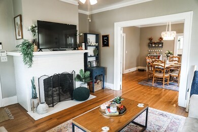 Cozy living room with fireplace