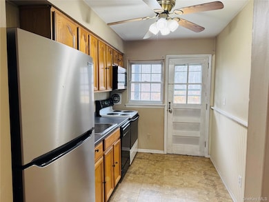 Kitchen with window, narural light and back door