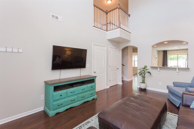 Open floor plan, leading right into the kitchen with balcony overlooking the main living spaces!