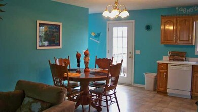 View of the eating area in the kitchen
