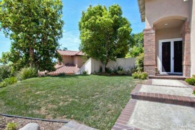 Professionally landscaped front yard