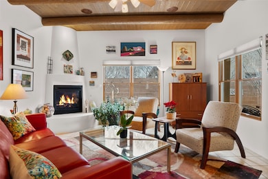 Living Room w/ gas Kiva Fireplace