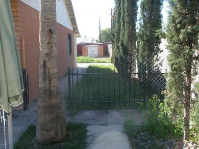 side yard to back yard shed on property