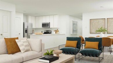Living room featuring light wood finished floors