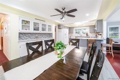 Open layout dining room