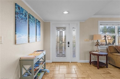 Entryway with crown molding