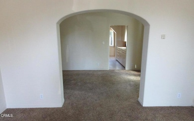 Living room into dining room