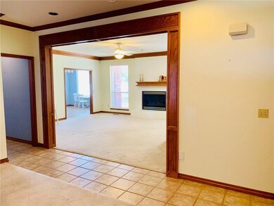 View of the living area from the entry, the formal