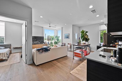 Kitchen with stainless steel appliances, light co