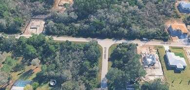 Aerial overview of property's location featuring a heavily wooded area