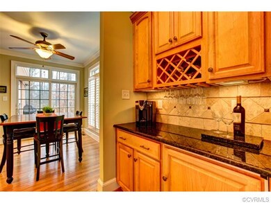 The butler's pantry is nestled between the dining 