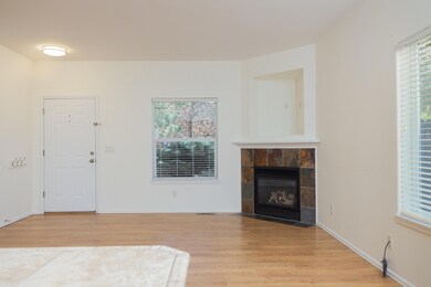 Front Door & Gas Fireplace