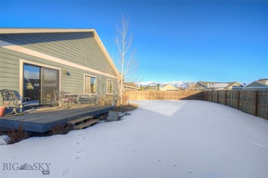 The back yard also wows with views of the Bridgers