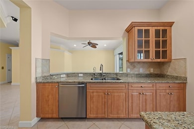 Kitchen featuring Bosh dishwasher, granite counter