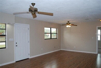 Great Room with laminate flooring.