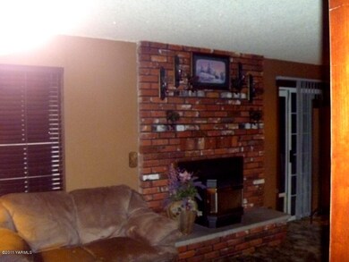Brick Fireplace in Living Room