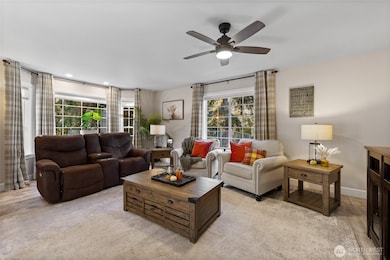 Don't miss the ceiling fan and the bay window providing extra room and unexpected brightness.