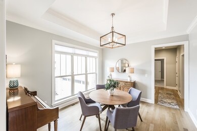 The formal dining room is to the left as you enter the large foyer.