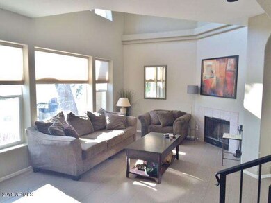 Great room has golf course views