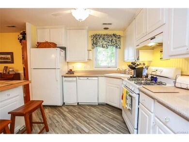 Gas stove, tile floor.