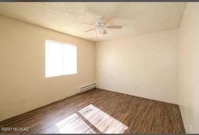 Spacious bedroom with fan