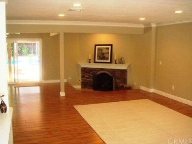 Living Room with step down Fireplace