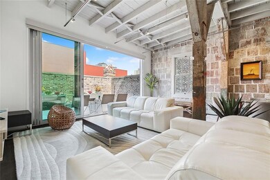 Open concept floor plan with soaring ceiling opens
