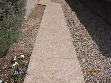 Entry way stamped sidewalk