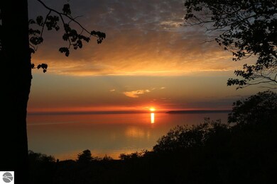 Stunning sunset views over Sleeping Bear Bay from 