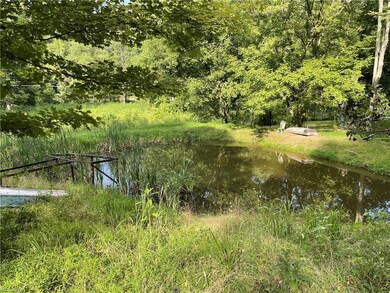 pond looking down towards the creek and roadway