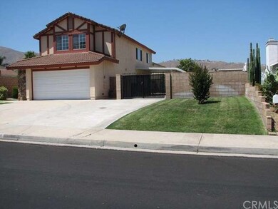 Double wrought iron gate for side yard access