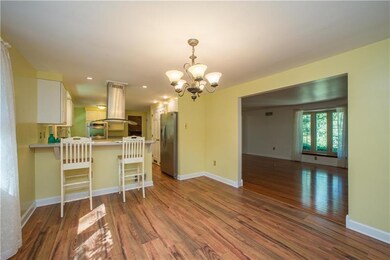 This view of the dining room shows the open layout