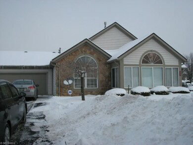 Another front view.  Oversized two car garage with