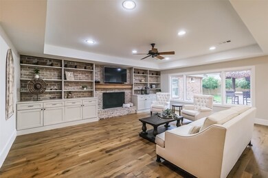 Family Room beautifully enhanced with whitewashed