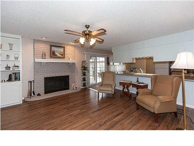 Family room with gas log fireplace