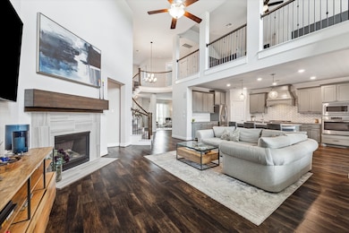 Family room with open floorplan concept