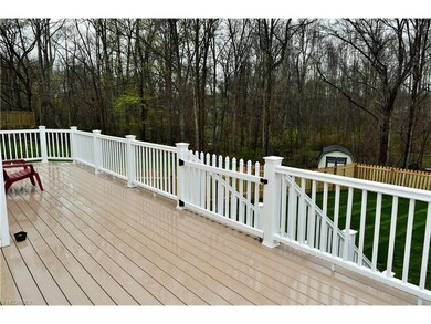 View of lazy stream in rear. All Trex decking and 