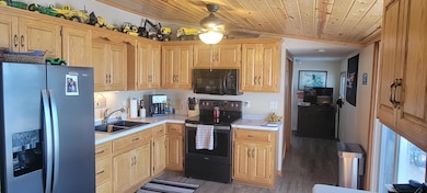 Great kitchen with view of the lake