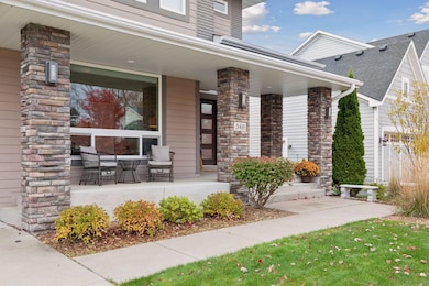 Spacious front porch