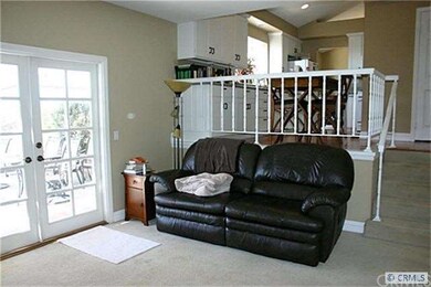 Step down living room below kitchen