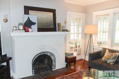 Large fireplace makes this living room extra cozy.