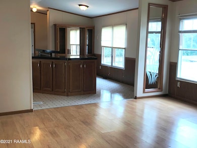 Living room view to kitchen