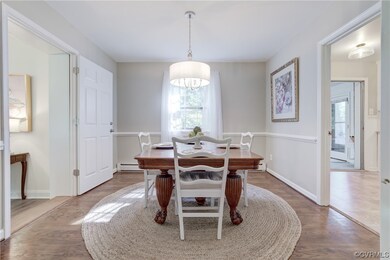 Light and bright dining room.