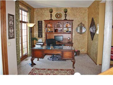 Convenient front office. Faux paint and Venetian p
