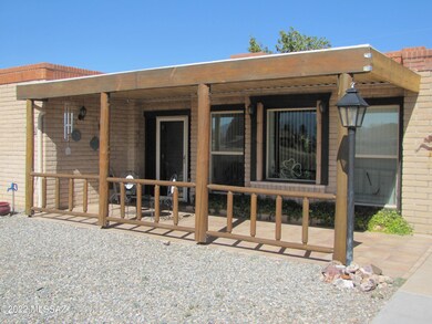 Tiled front patio