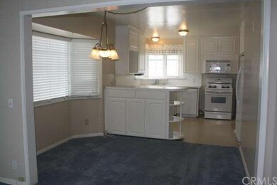 Dining room features a bay window