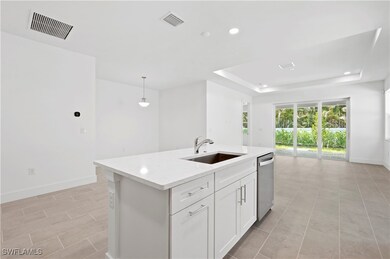 Kitchen layout with large, center kitchen island w