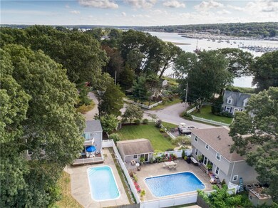 Aerial view of 89 Viewesta (house and pool on the