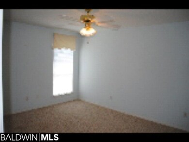 Master has ceiling fan, blinds and valance, carpet.